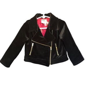 Girls genuine velvet black jacket